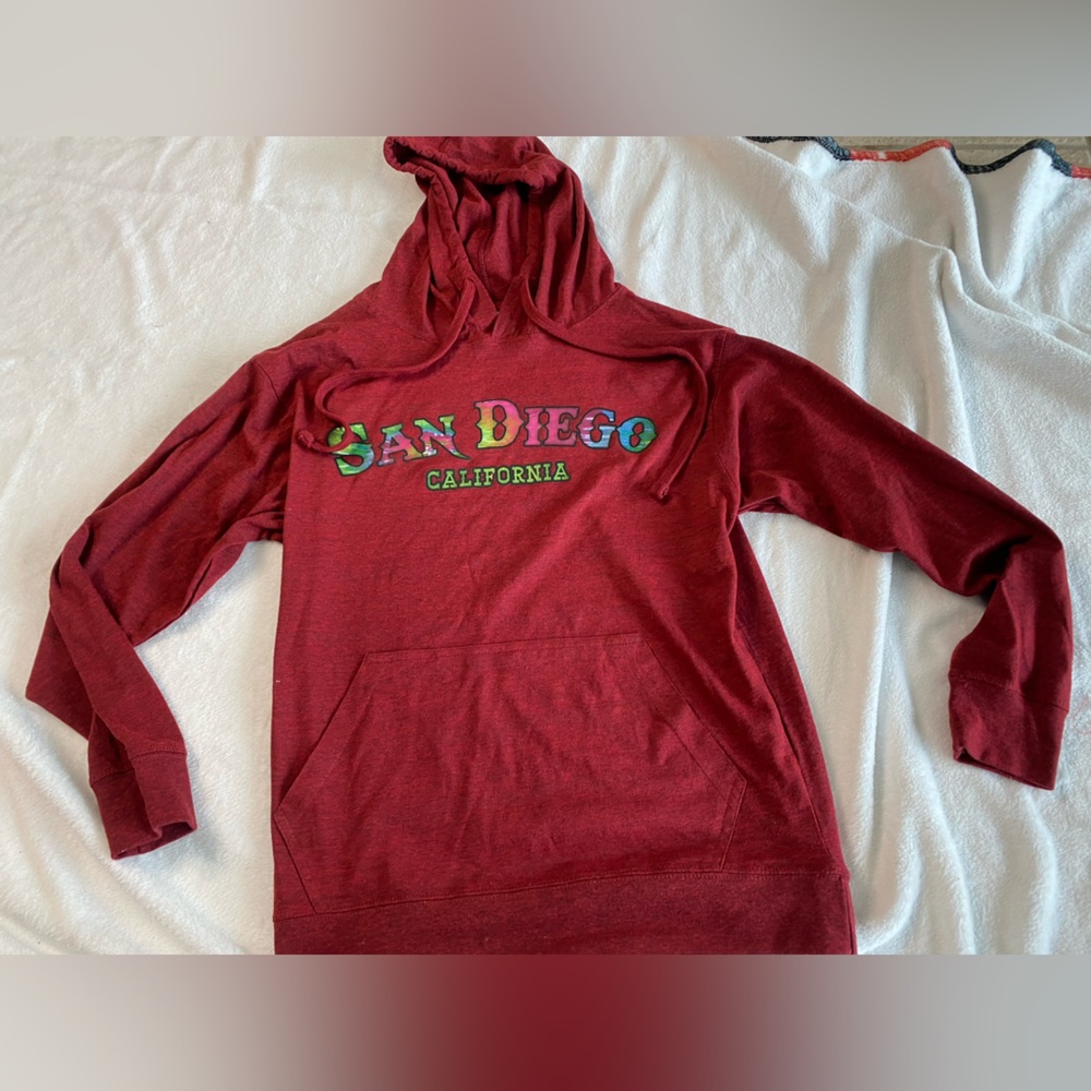 Red San Diego Hoodie Unisex Size Small